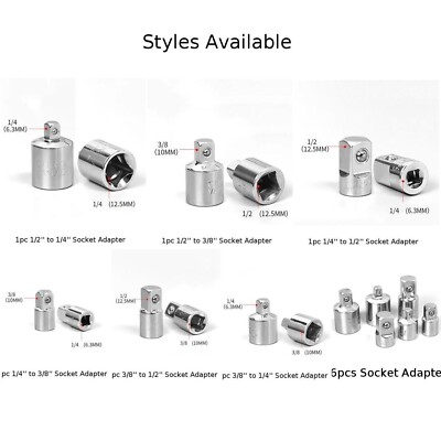 4-teiliges Adapter-Set Für Steckschlüssel – Chrom-Vanadium Stahl, Reduzierstücke 1/2“, 3/8“, 1/4“