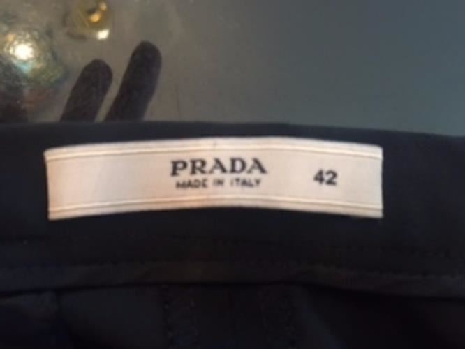 Pre-owned PRADA Black Straight Leg Riding Dress Pants SZ IT 42 Italy Career thumbnail 6