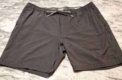 Coleman Mens XL Dark Gray Drawstring Stretch Waist Outdoor Shorts, 4 Pockets 