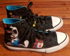 All Star Converse Chuck Taylor Youth Kids Size 2 Hi Top Sneakers Space Jam Shoes