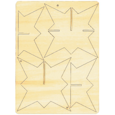 Holzstern Holz Stern aus Sperrholz gelasert zum Stecken als Set
