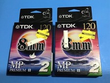 Lot Of 4 TDK 120MP 8mm 120 Minute Premium Camcorder Video Tapes  New  Sealed 