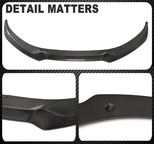 Labbro anteriore in carbonio spoiler anteriore labbro spoiler attacco adatto per Jaguar XE 2015-2017 - Foto 10 di 10