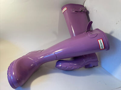 Hunter Boots Original Tour Tall Rain Womens 6 US 4 UK Purple Matt