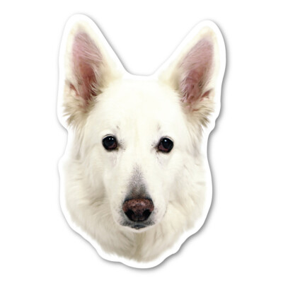 (White) German Shepherd Magnet