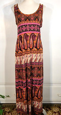 Ambiance Maxi Beach Dress Paisley Womens size Large