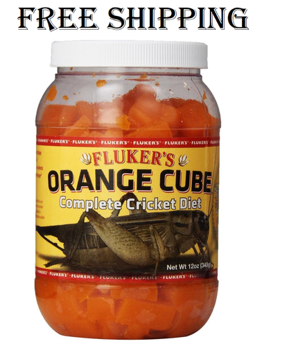 Orange Cube Complete Cricket Diet, Gut Load Food for Feeder Insects and ...