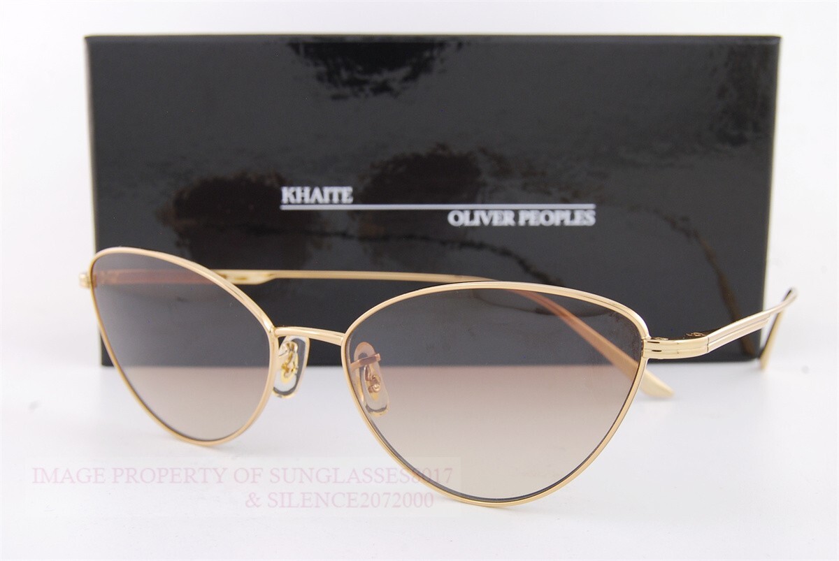 New Oliver Peoples Sunglasses KHAITE OV 1328S 5332Q1 Gold/Brown