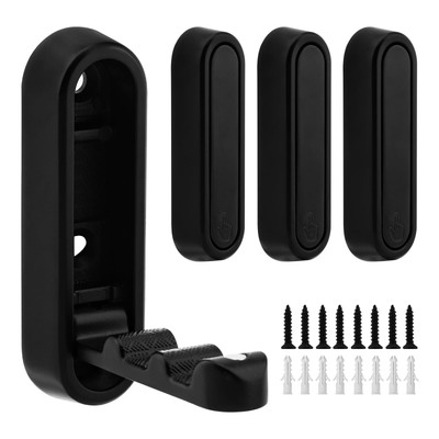 4pcs Folding Coat Hook Heavy Duty Wall Hooks Made of Zinc Alloy Foldable Blac...