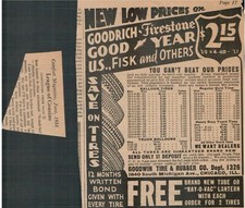 1934 Good Year, Goodrich & Firestone Tires Ch...