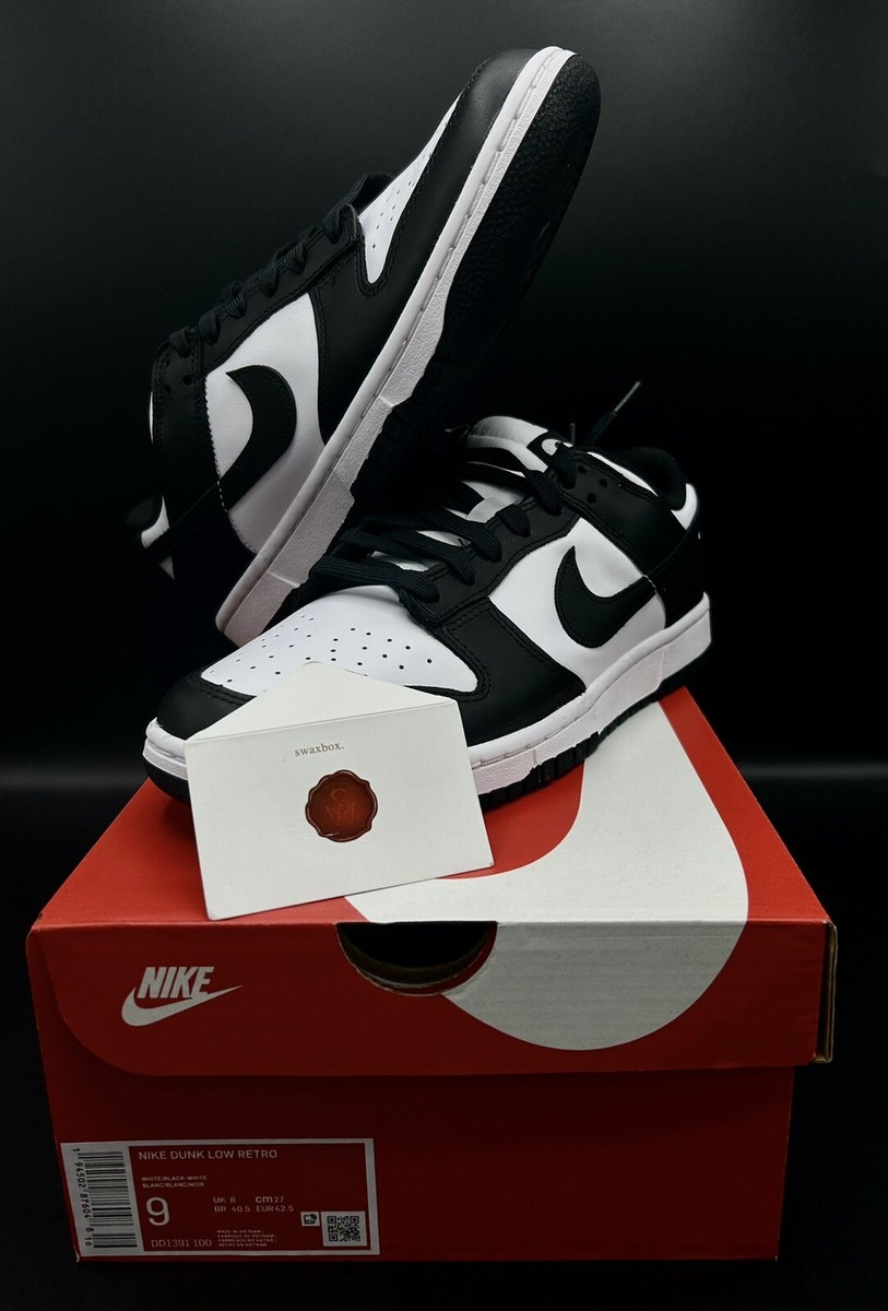 Size 6 - Nike Dunk Low Black White for sale online | eBay