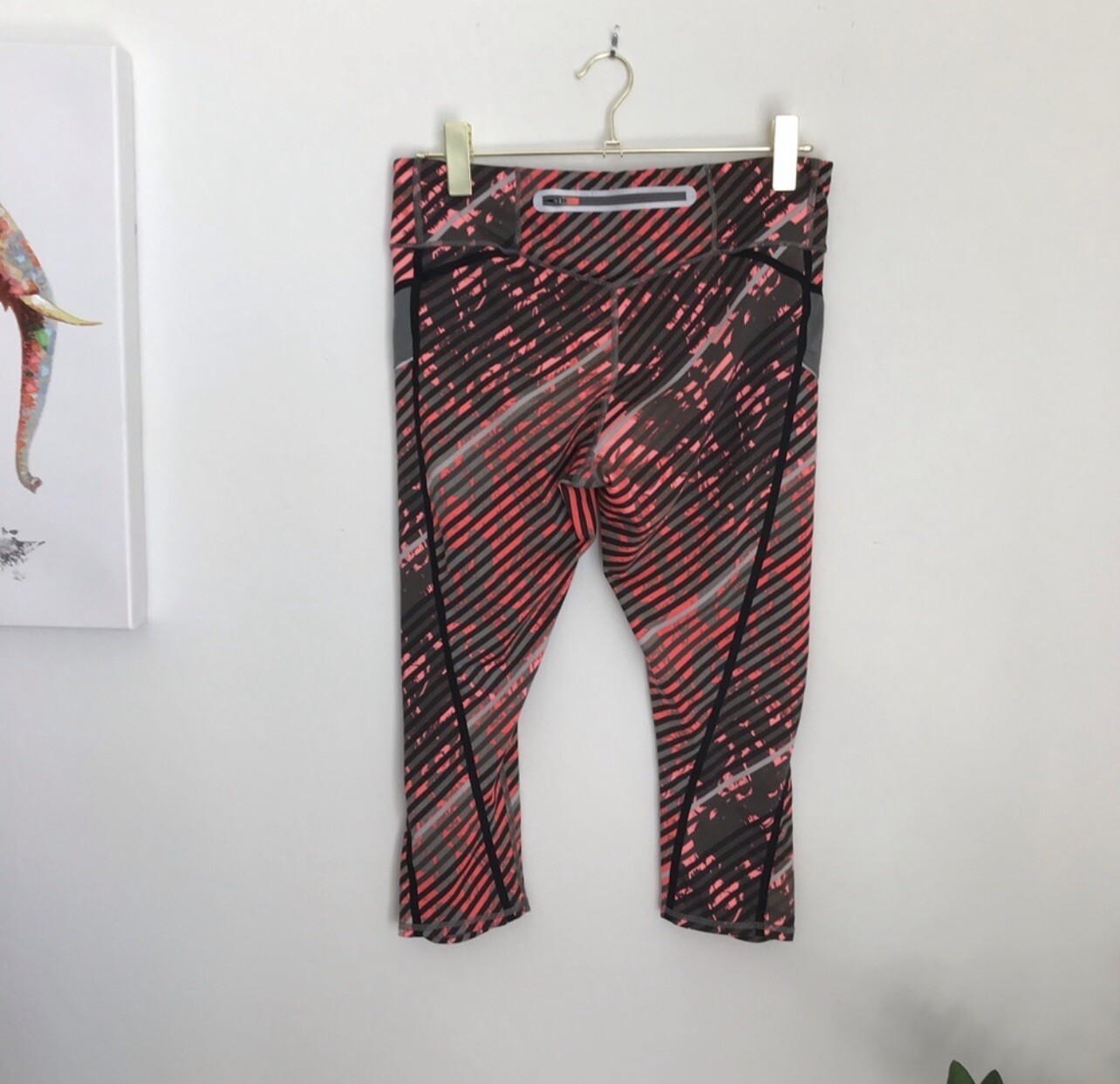 Athleta Radical Stripe Pattern Capri Leggings Siz… - image 2