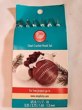 Boye Steel Crochet Hook Set Sizes 0 To 10 1.30mm to 3.25mm