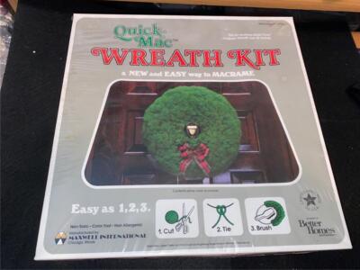 Sealed Vintage Quick Mac Green Wreath Kit Macramé Better Homes & Garden #1108
