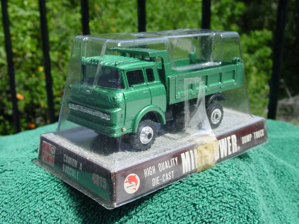 RARO CAMIÓN DE VOLTEO SHINSEI DE JAPÓN 1/60 1960 DIECAST MINI POWER GMC COE ¡NUEVO SIN USAR! Foto 2 de 4