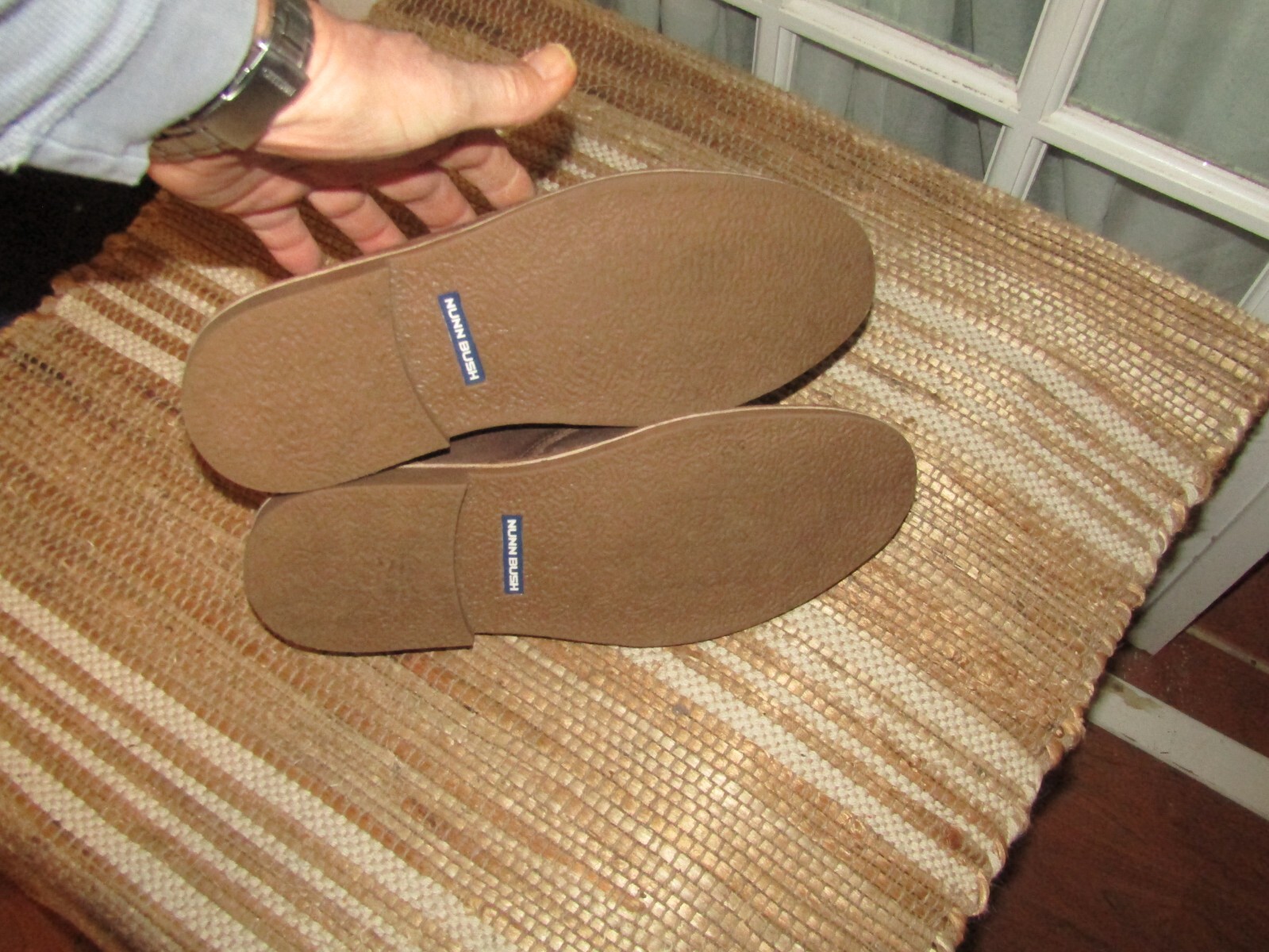 SAOLA Scarpe Oxford Nunn Bush Dual Comfort in pelle marrone stringate da uomo taglia 11 5