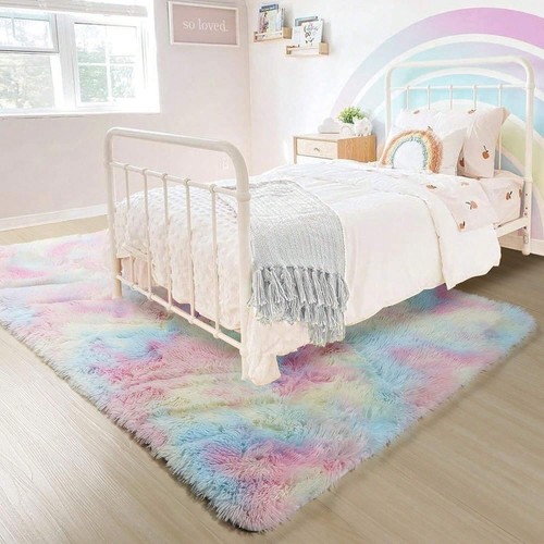 Fluffy Area Rug for Living Room, Soft Shaggy Carpet, Kids Room Dorm Decor, - Picture 11 of 84
