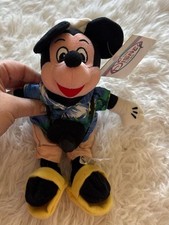 Vintage Disney Store Tourist Mickey Mouse Bean Bag Plush 8" NWT