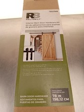 ReliaBilt 78'' Matte Black Interior Straight Soft Close Barn Door Kit 2537949 r4