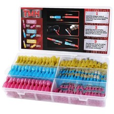 TMH 300 PCS Heat Shrink Spade Connectors AWG 22-10 Electrical Wire Connectors...