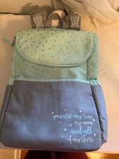 5 Piece Baby Diaper Backpack NWT Changing Pad Wipe case insulated bottle holder