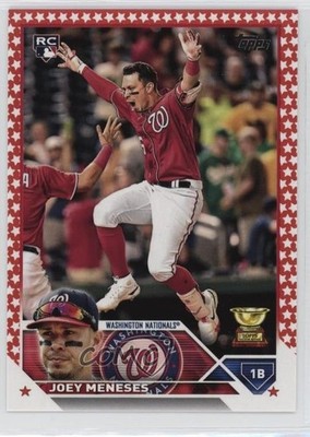 2023 Topps Series 2 Independence Day /76 Joey Meneses #470 Rookie RC 13c1