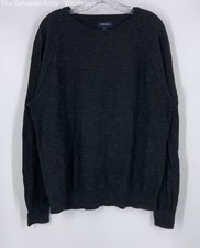 J.Crew Jeans Mens Black Knitted Long Sleeve Crew Neck Pullover Sweater Size L