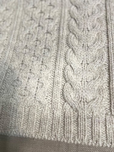 Aran Crafts Sweater Ireland Wool Turtleneck Pullover size L Cream Color - Picture 7 of 20