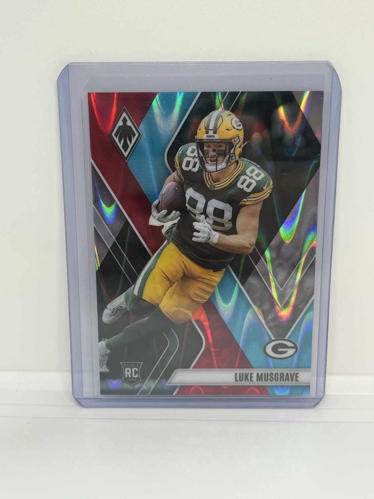 2023 Panini Phoenix - Rookies Luke Musgrave #160 Fire & Ice Seismic /50 (RC)