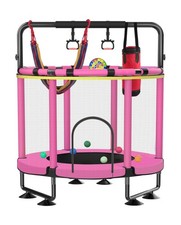 Trampoline for Kids, Upgrade Full Anti-Rust 440lbs Indoor Outdoor Toddler Tra...