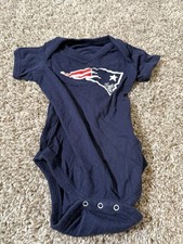 New Era New England Patriots Baby Boy Bodysuit Sz 6-9M Navy Blue NFL Super Bowl