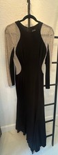 🔥 Xscape Georgia Illusion Long Sleeve Black Gown~Fierce Elegance Women’s Sz. 8P