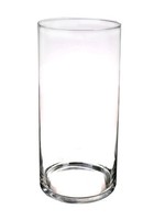 INNA-Glas Dekovase Boden Zylinder Sanya Air, Aus Glas, Klar, 70Cm, Ø19Cm