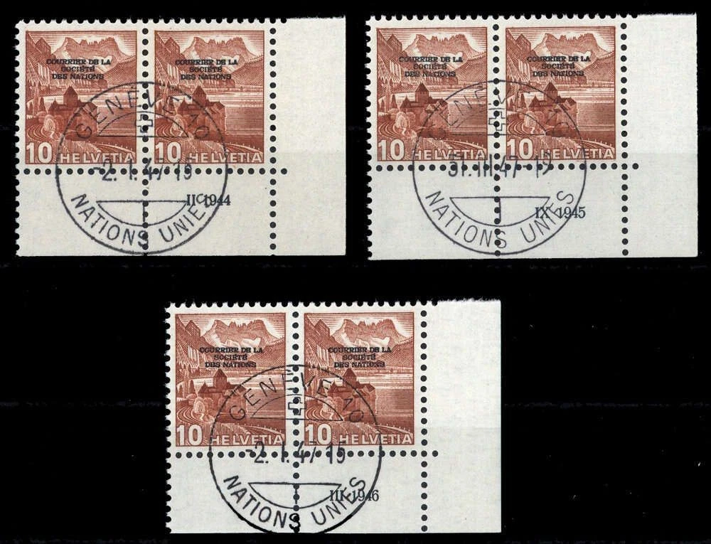 1944, Schweiz Völkerbund SDN, 72 Bru, cto - 3693556