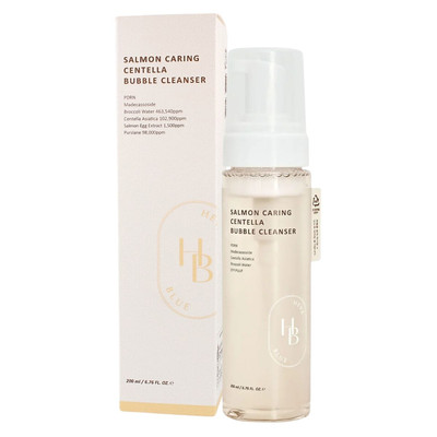 HEVEBLUE Salmon Caring Centella Bubble Cleanser 200 ml - Gesichtsreinigungsschau