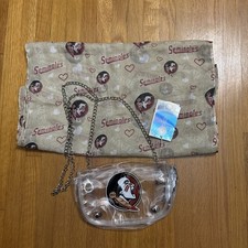 FSU Seminoles University Clear Crossbody Bag Purse  Infinity Scarf