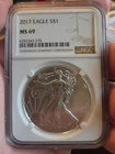2017 American Silver Eagle 1oz coin NGC MS 69