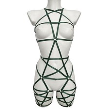 Hot Lady Open Bra Bralette Lingerie Body Harness Bondage Bodysuit Panty Clubwear