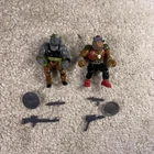 Vintage TMNT Bebop Rocksteady Figures 1988 Weapons Shields Near Complete Lot