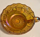 LE Smith "Heritage Quintec" Carnival Marigold Nappy Bowl w/Sawtooth Edge