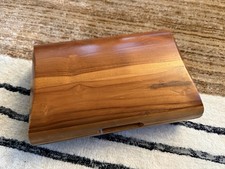 Mid-Century Modern Sculptural Genuine Teak Jewelry Box Scandinavian Danish MCM