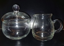 Zuckerdose Und Milchkännchen Glas