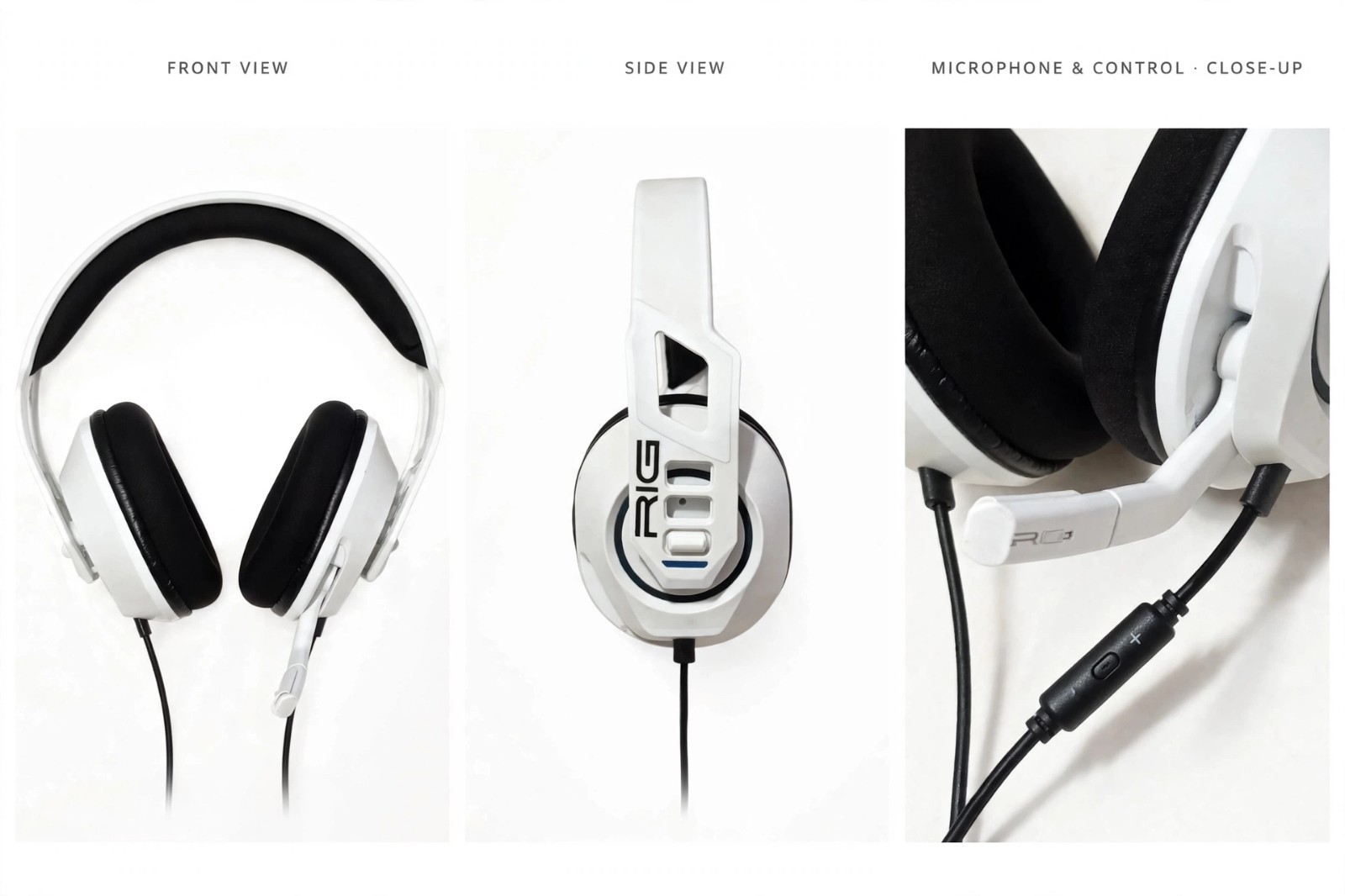 RIG RIG 3 Cuffie gaming cablate Micro-USB microfono boom bianco/nero
