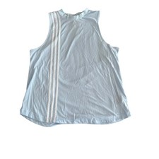 adidas Women's Tank Top Blue Sleeveless Racerback Athletic Shirt Size Large