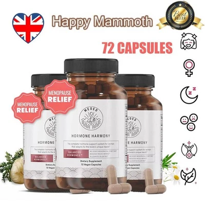Happy Mammoth Hormone Harmony Natural Hormonal Support Women 72 Vegan Caps