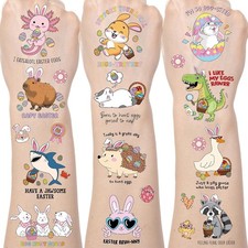 Easter Temporary Tattoos Gifts - 200 Easter Party Decorations Favors Supplies,