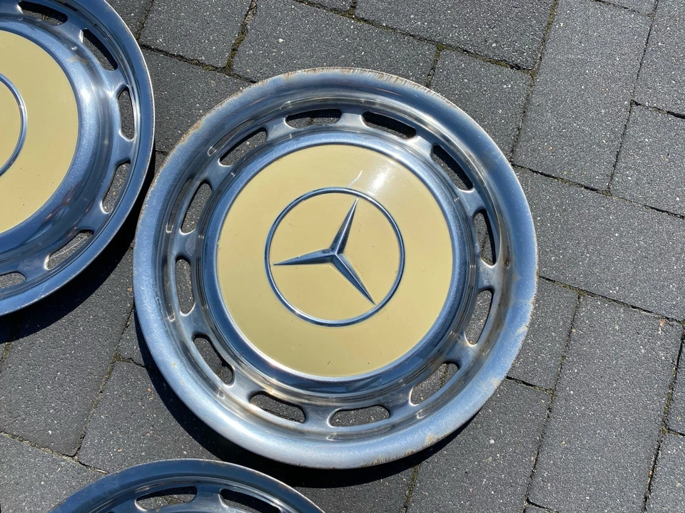 Mercedes W108 W114 W115 W116 W123 R107 Rad Kappe Kappen 14 Zoll Ahorn Gelb 606 - Bild 3 von 4