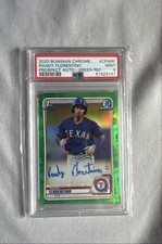 2020 Bowman Chrome- Prospect Auto Randy Florentino #CPA-RF Green Refractor-PSA 9