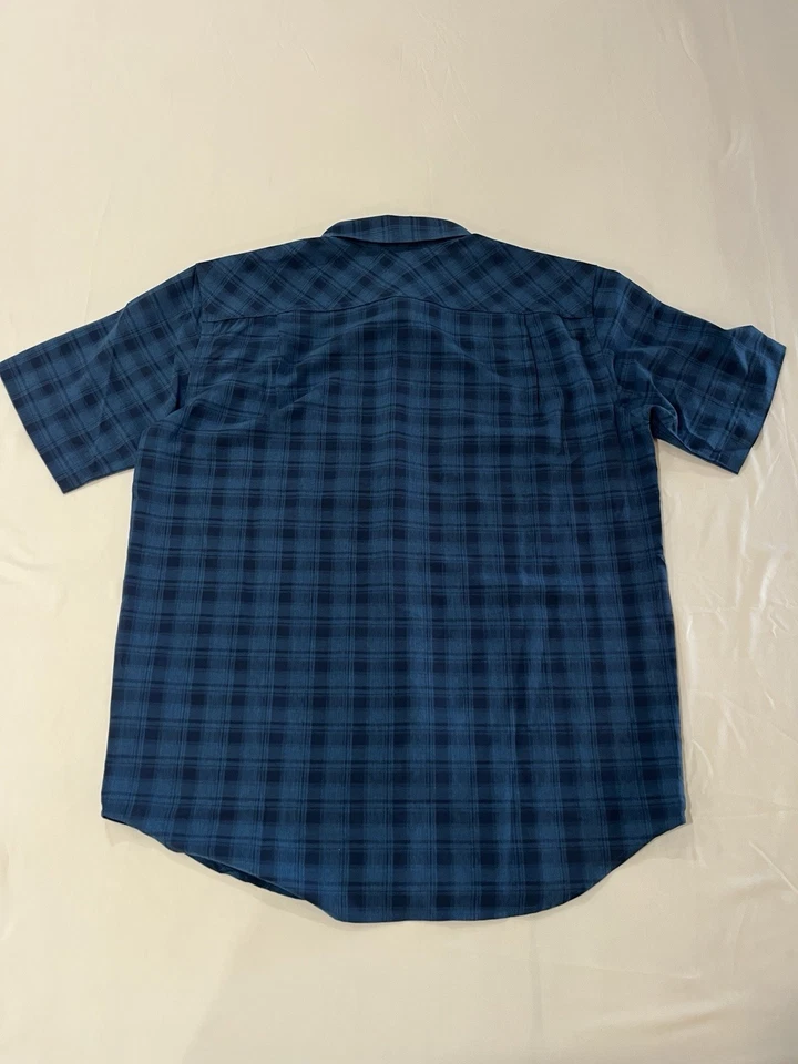 Camisa de pesca Orvis M Performance para hombre verde azulado a cuadros secado rápido ventilada al aire libre Foto 2 de 4