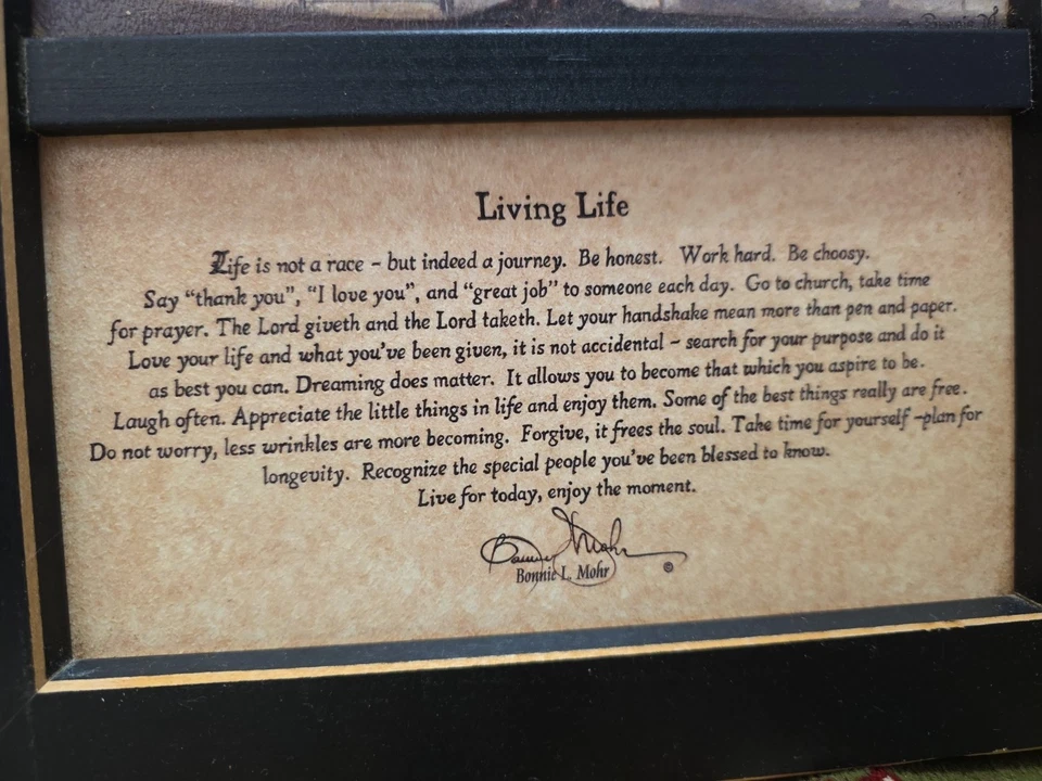 14x10 LIVING LIFE IMPRESIÓN COLGANTE DE PARED IMAGEN DEBE LEERSE!! Foto 3 de 4